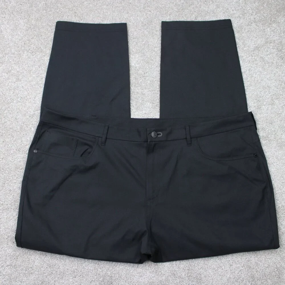 Public Rec Pants Mens 44x30 Black Gamechanger Performance Polyester Straight Leg